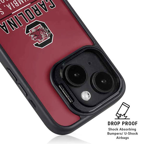 University of South Carolina Columbia SC, EST. 1801 iPhone 15 Kickstand Case